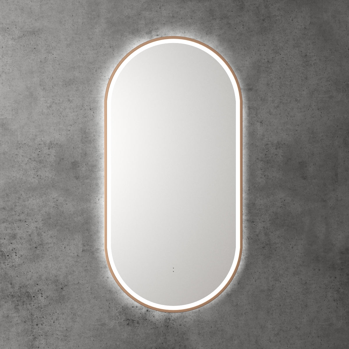 Aulic LED Beau Monde Brushed Bronze Framed Mirror 450 x 900mm LMBM-450-BZ