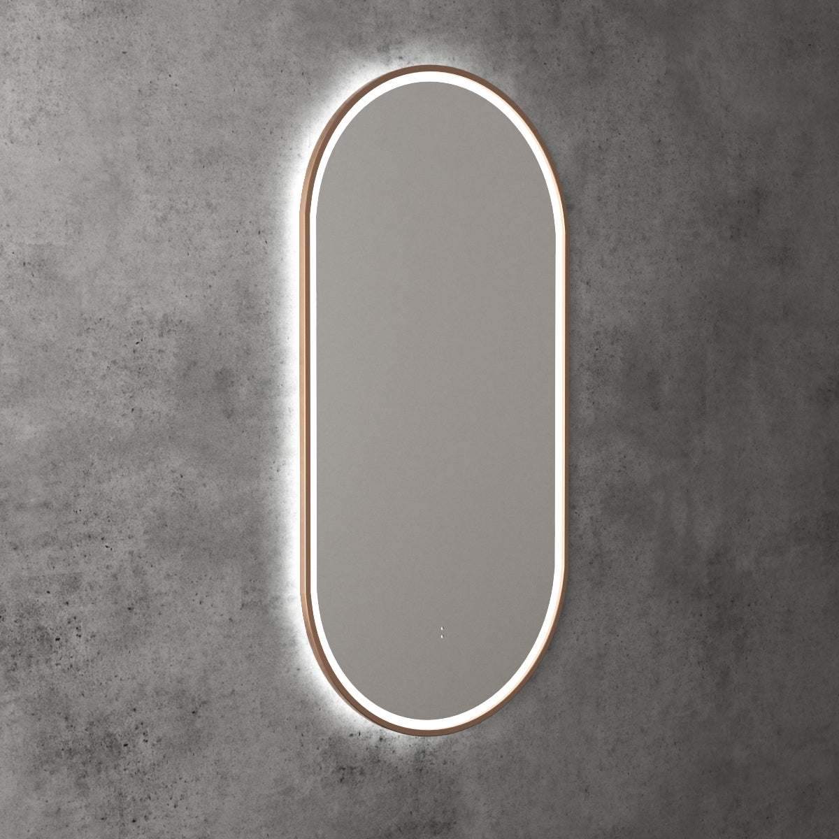 Aulic LED Beau Monde Brushed Bronze Framed Mirror 450 x 900mm LMBM-450-BZ