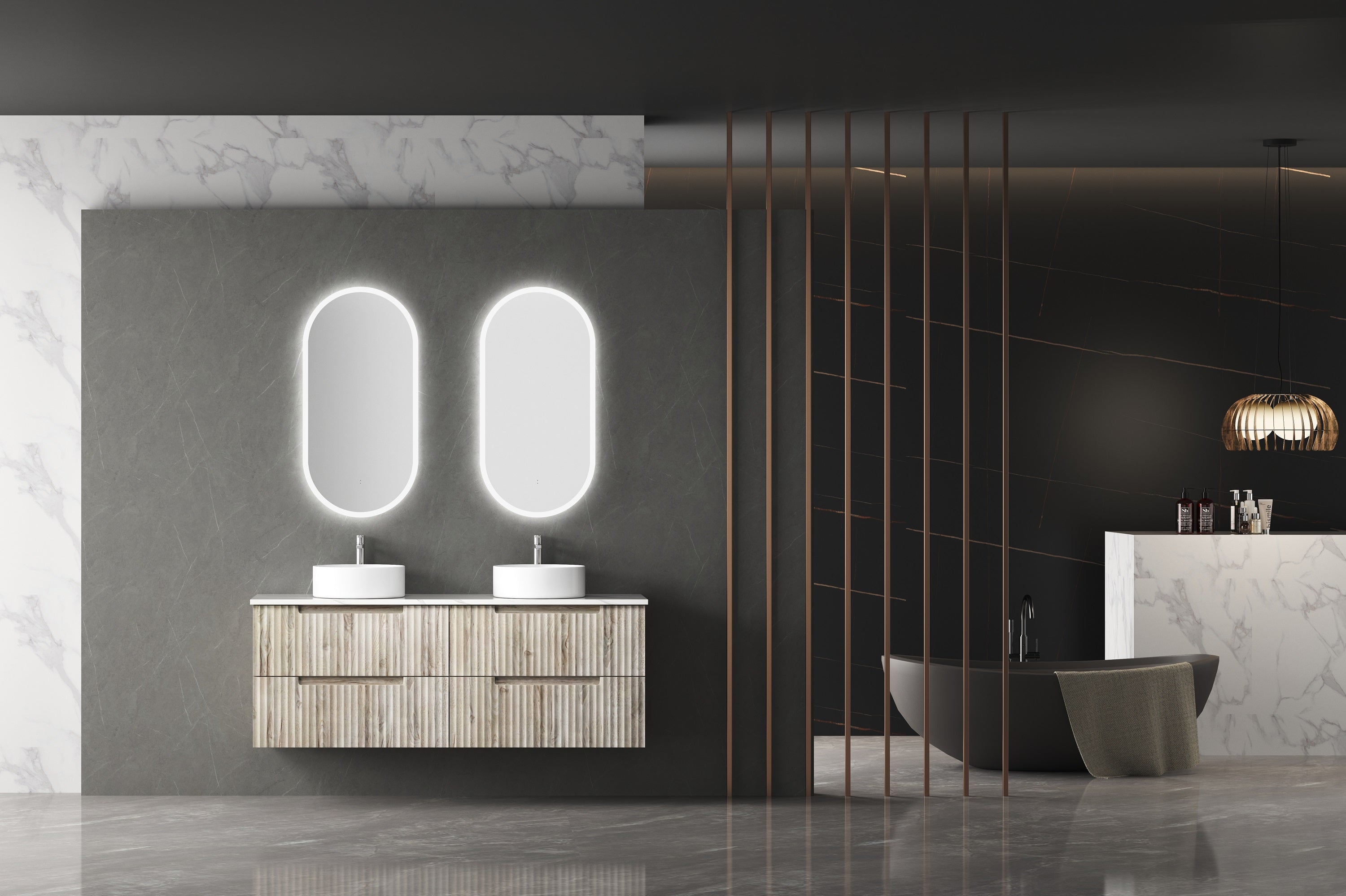 Aulic LED Beau Monde Frameless Mirror 450 x 900mm LMBM-450