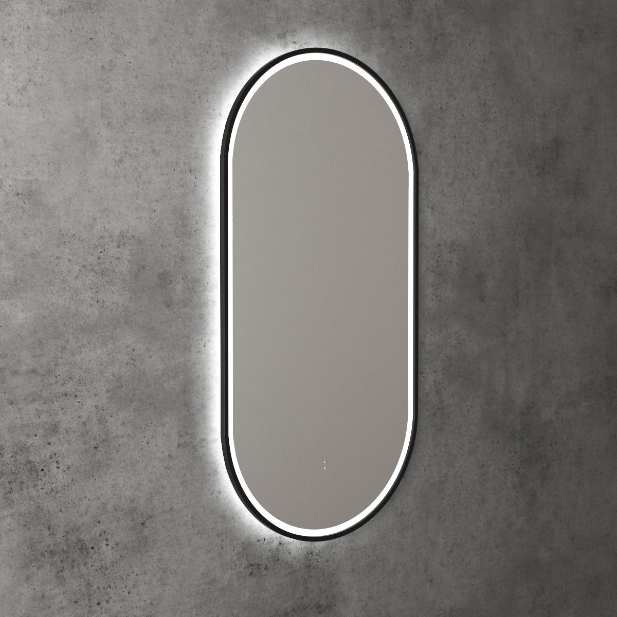 Aulic LED Beau Monde Matte Black Framed Mirror 450 x 900mm LMBM-450-MB