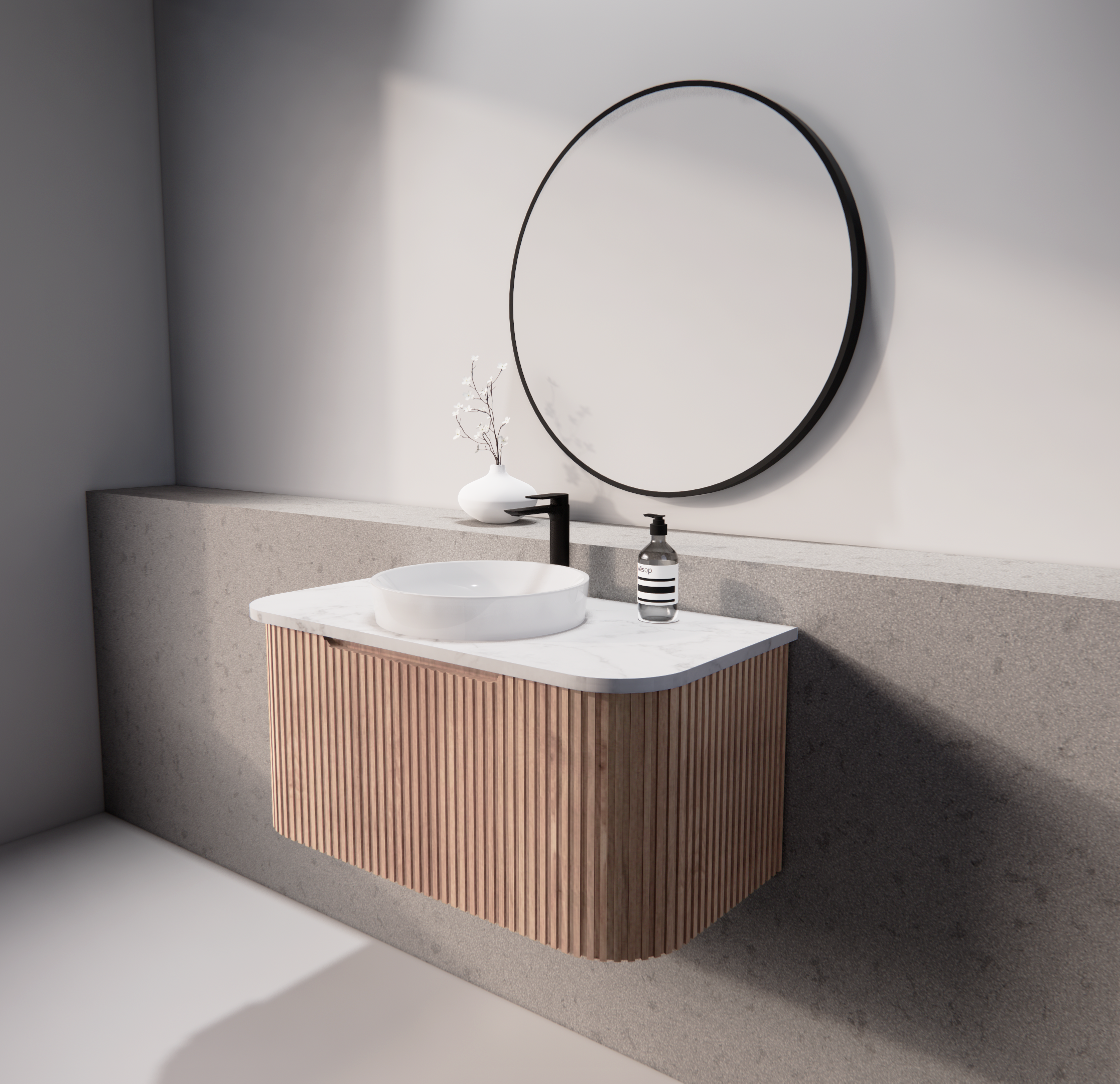 Riva Bergen Solid Timber Wall Hung Vanity