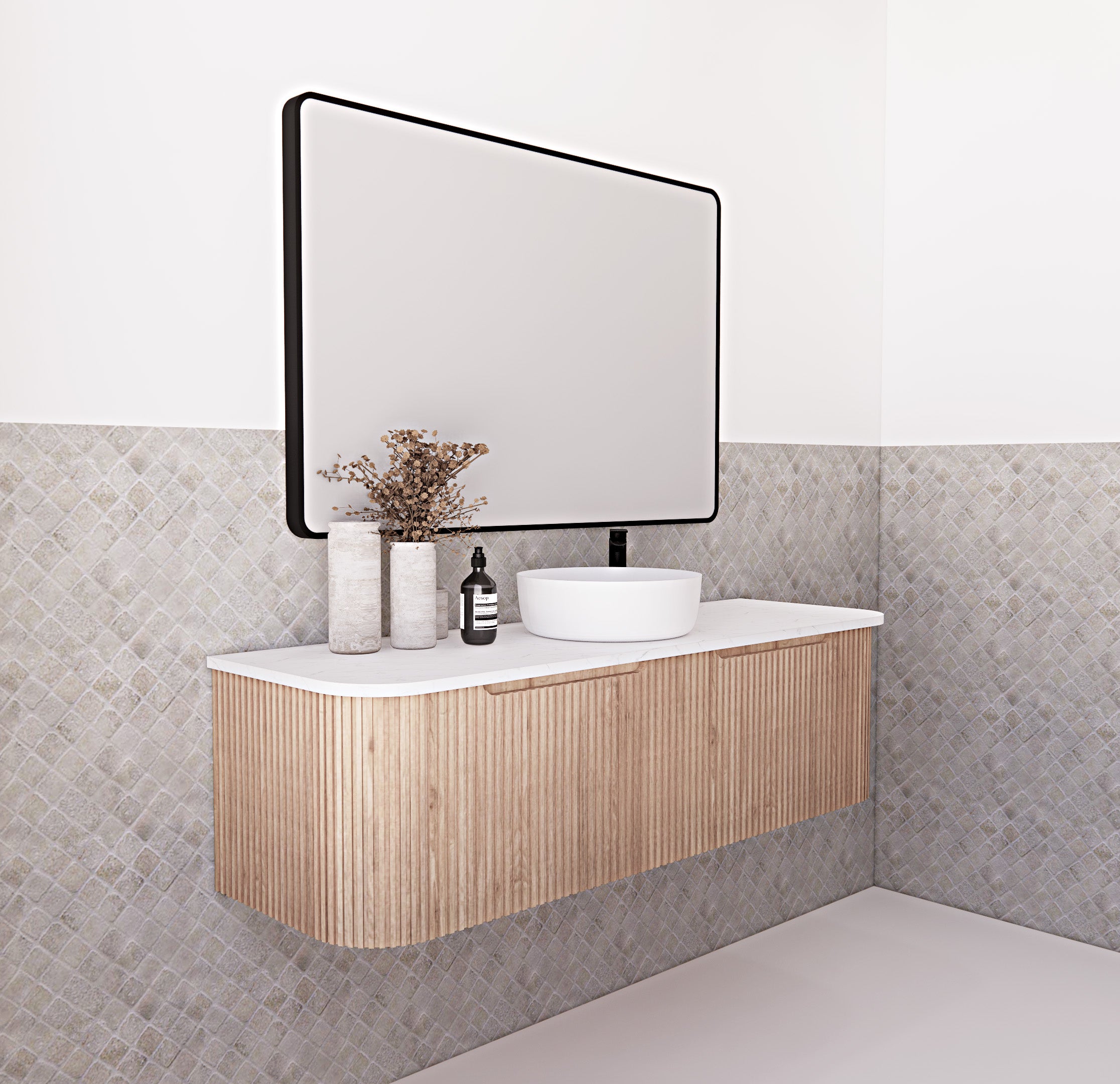 Riva Bergen Solid Timber Wall Hung Vanity