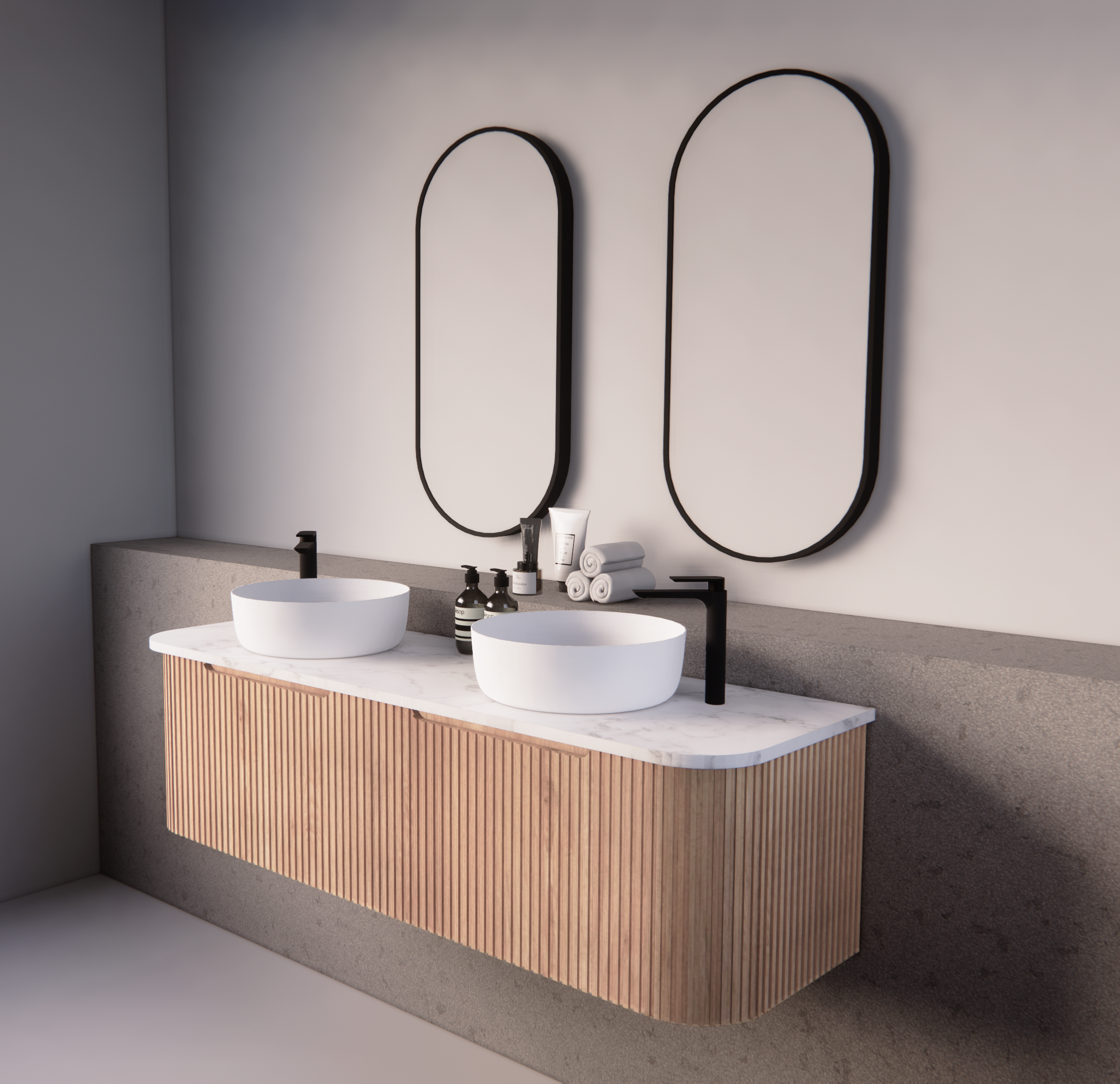 Riva Bergen Solid Timber Wall Hung Vanity