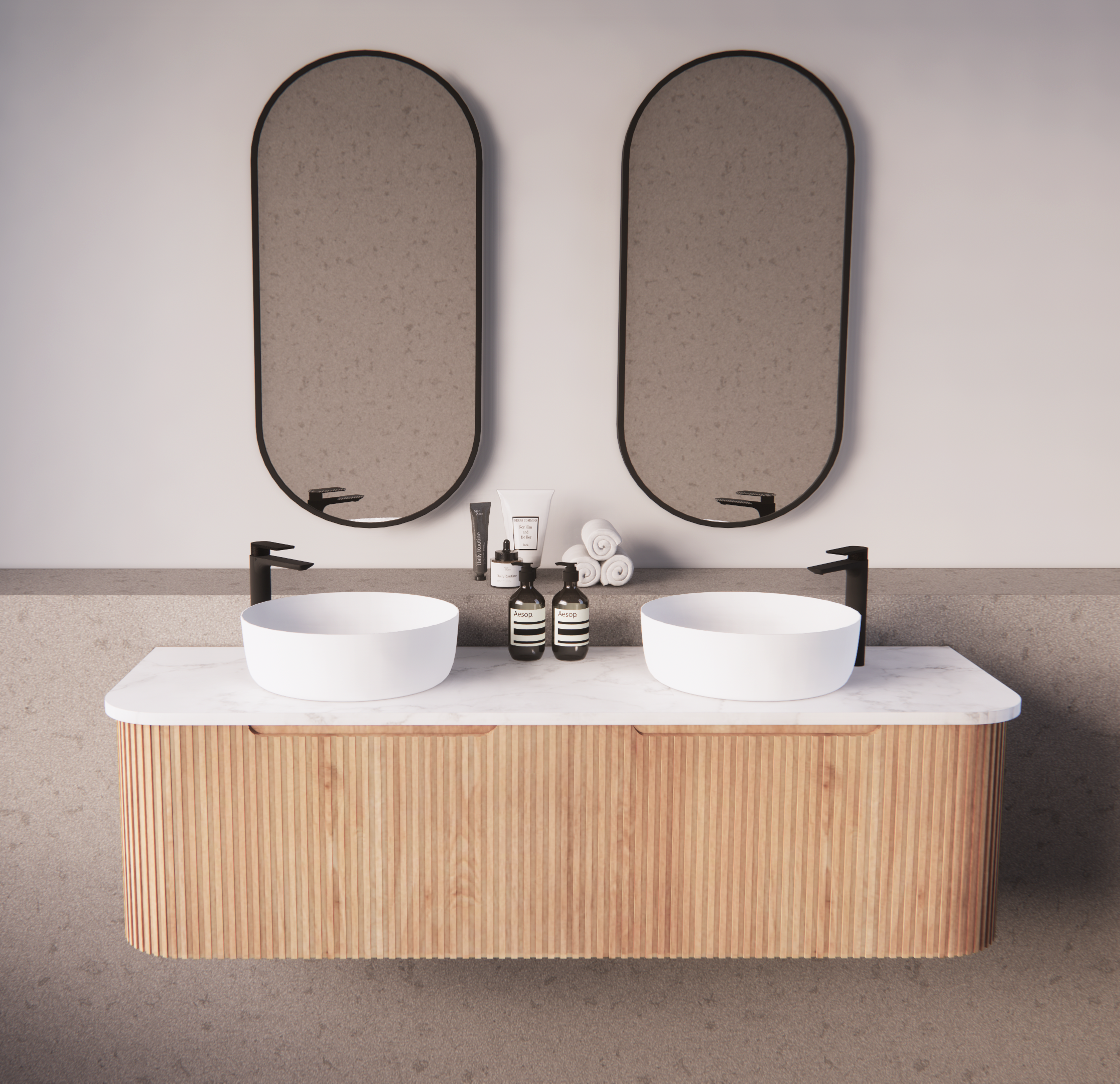 Riva Bergen Solid Timber Wall Hung Vanity