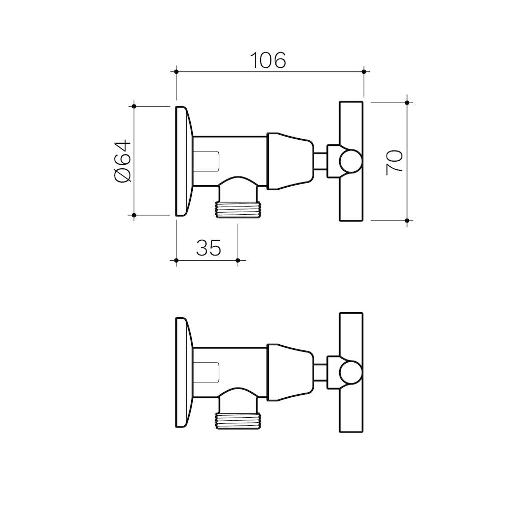 Clark Cross Washing Machine Stops Matte Black CL10037.B