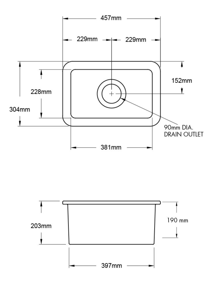 Turner Hastings Cuisine 30 x 46 Fine Fireclay Inset/Undermount Sink CU30FS