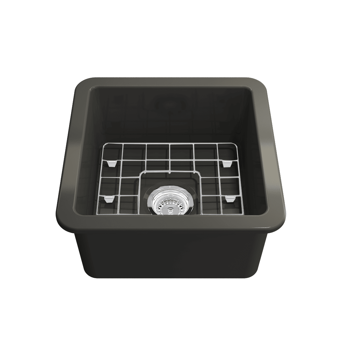 Turner Hastings Cuisine 46 x 46 Fine Fireclay Inset/Undermount Sink Matte Black CU46FS-MB