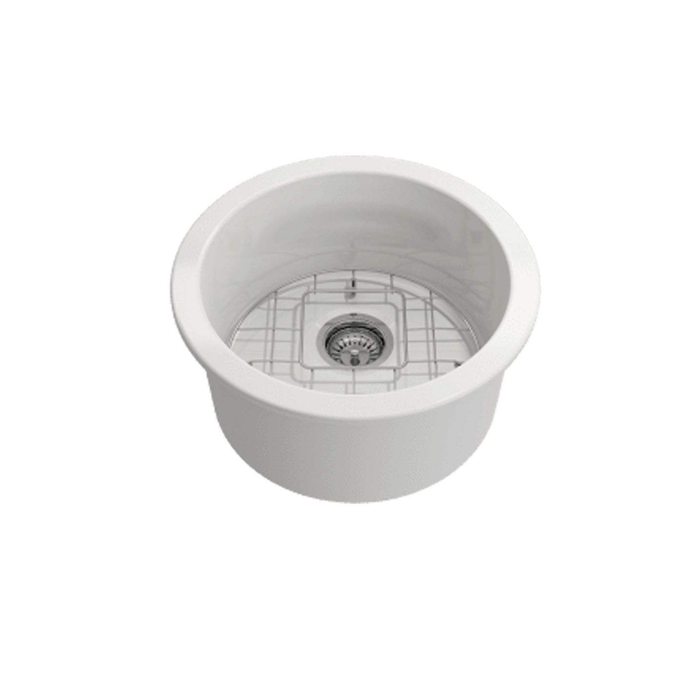 Turner Hastings Cuisine 47 Round Fine Fireclay Inset/Undermount Sink CUR47FS