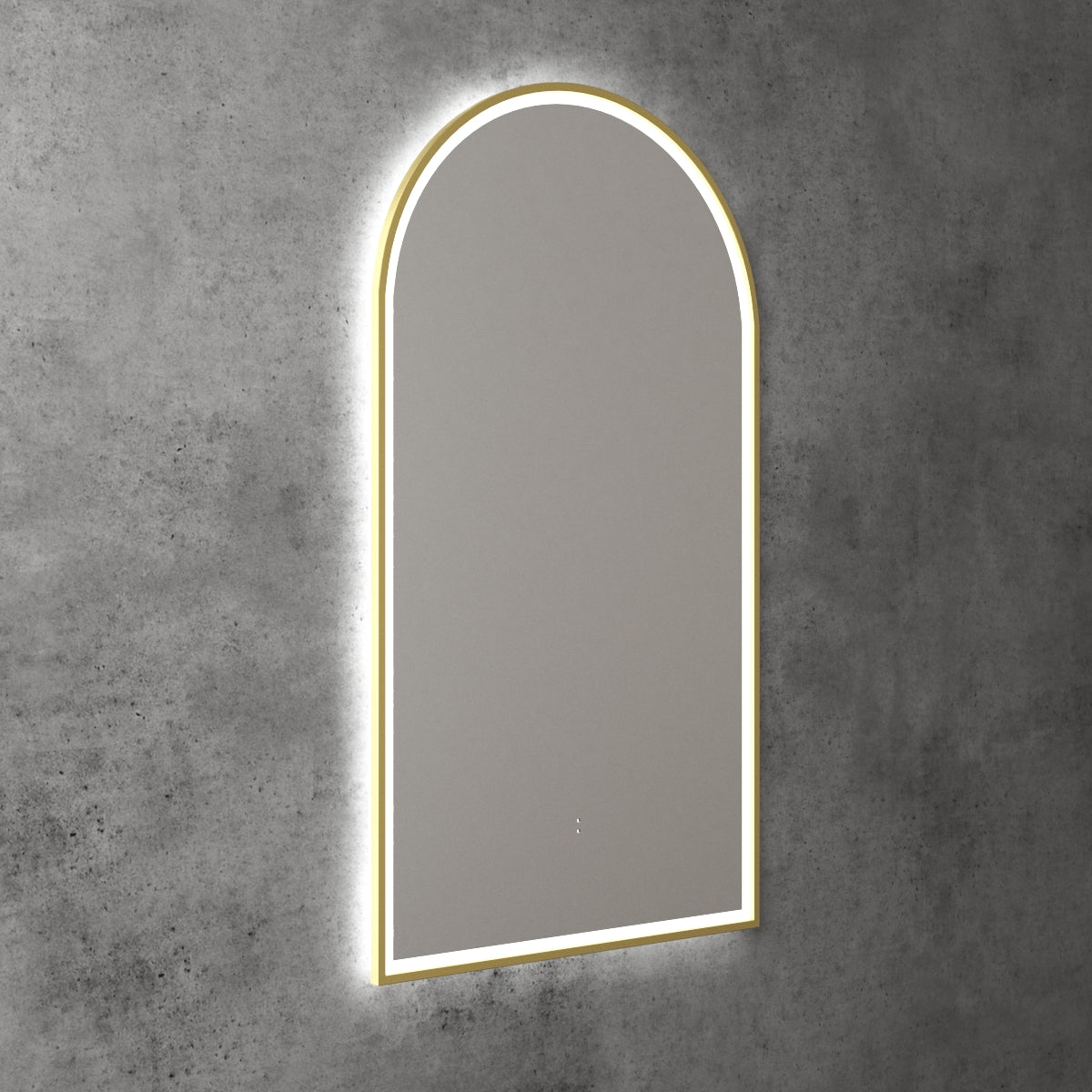Aulic LED Canterbury Brushed Gold Framed Mirror 500 x 900mm LMCAN-500-BG