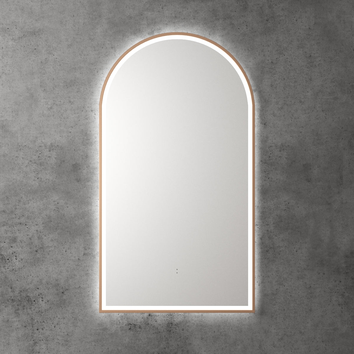 Aulic LED Canterbury Brushed Bronze Framed Mirror 500 x 900mm LMCAN-500-BZ
