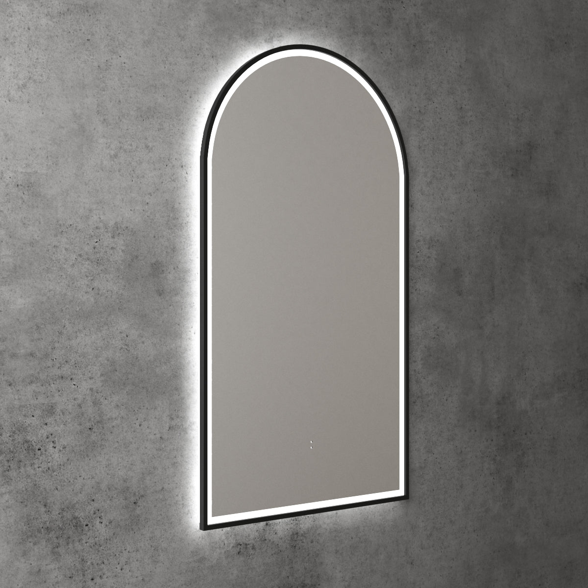 Aulic LED Canterbury Matte Black Framed Mirror 500 x 900mm LMCAN-500-MB