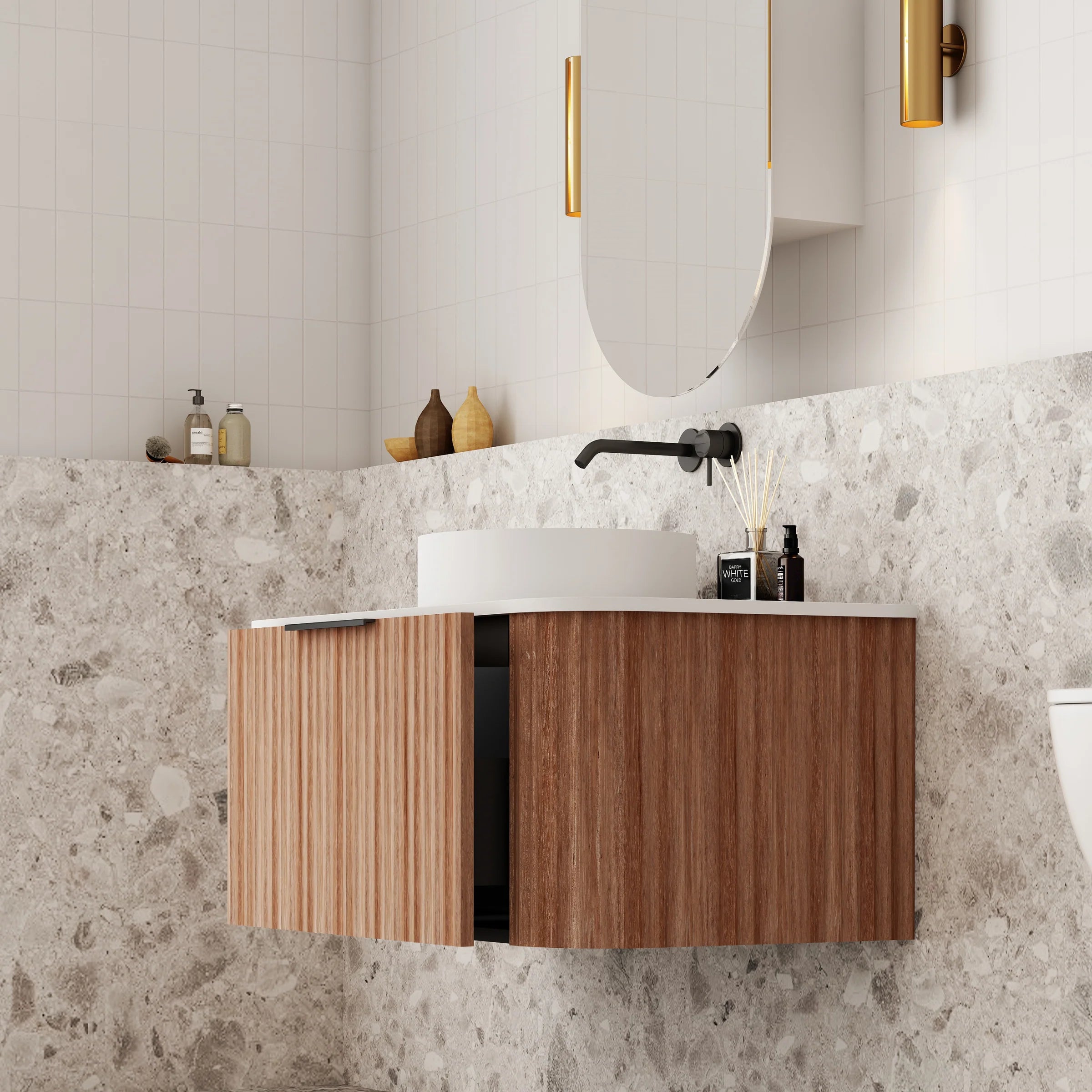 Cassa Design V-Groove Wall Hung Vanity