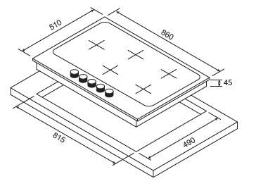 Kleenmaid 90cm Gas Cooktop GCT9012