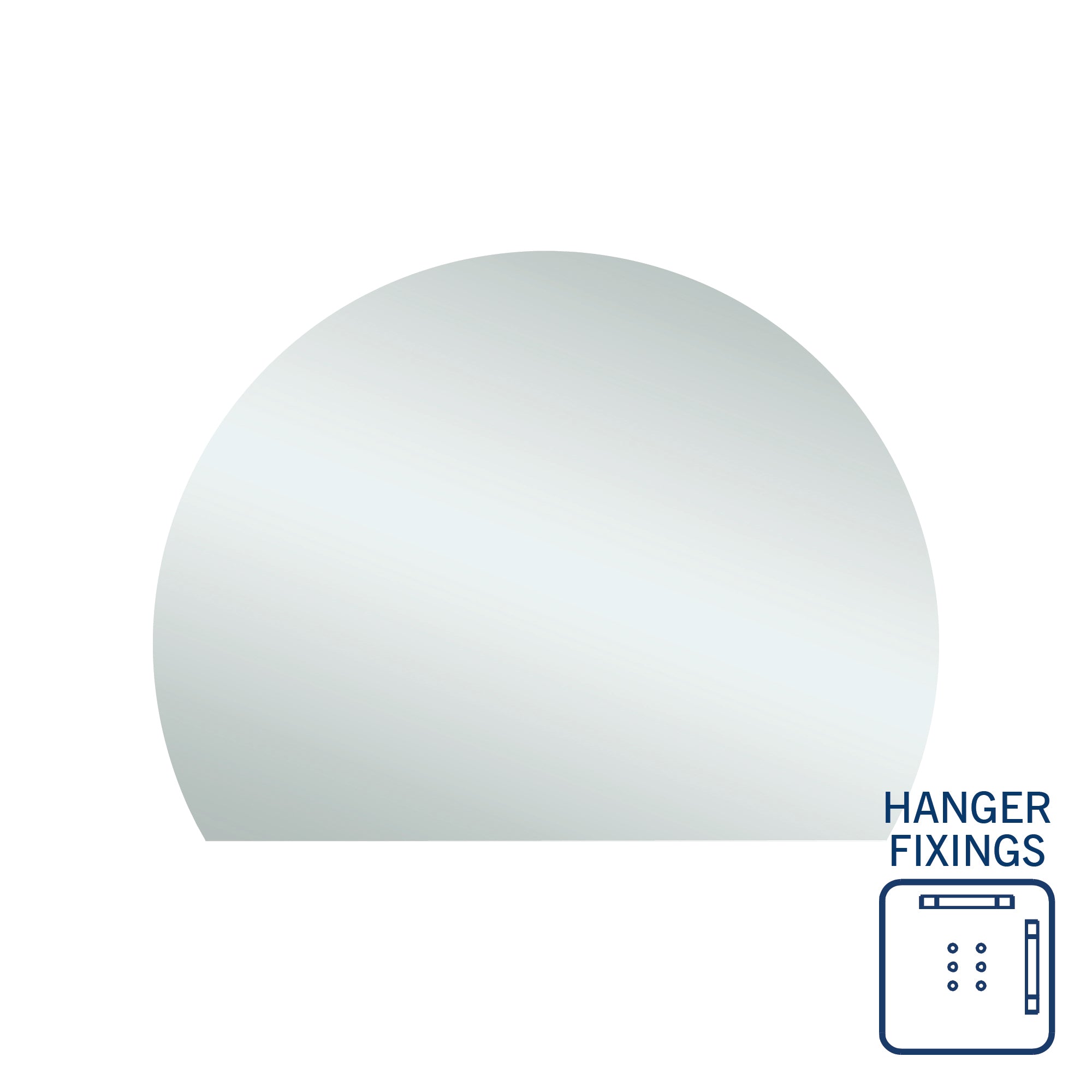 Thermogroup Ablaze Hamilton D-Shaped Polished Edge Mirror HD1290HN