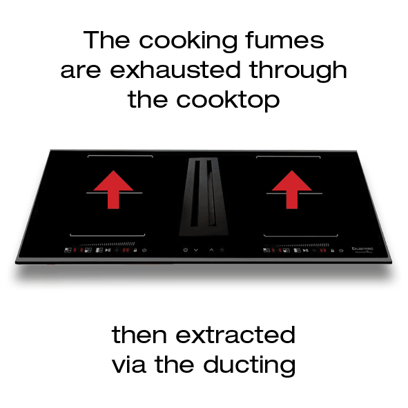 Kleenmaid 90cm Integrated Inudction Cooktop & Air Extraction System ICTFX9020EX