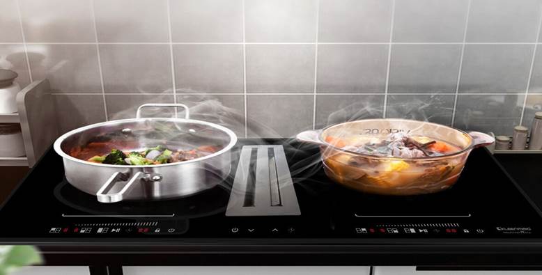 Kleenmaid 90cm Integrated Inudction Cooktop & Air Extraction System ICTFX9020EX