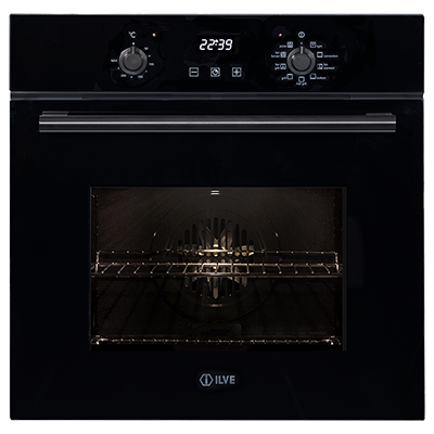 Ilve 60cm Multifunction Black Electric Wall Oven ILO60DCBV