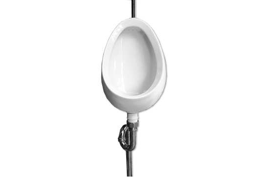 Turner Hastings Leon Ceramic Urinal - Top Inlet Bottom Outlet LE360UR