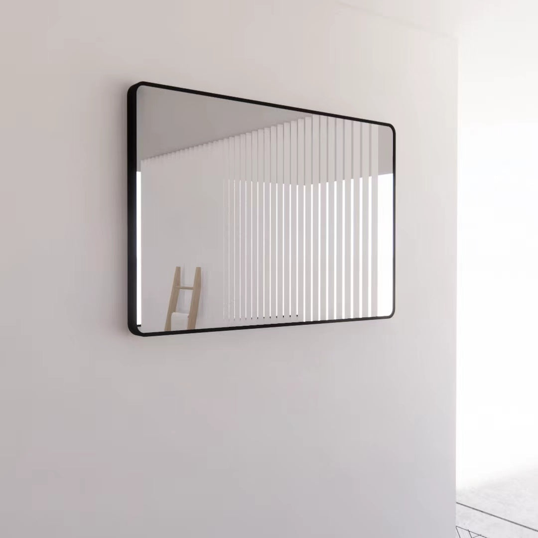 ABS Framed Rectangle Mirror Matte Black