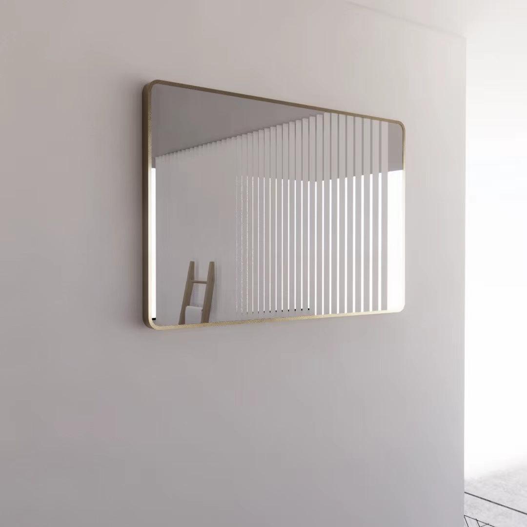 ABS Framed Rectangle Mirror Gold