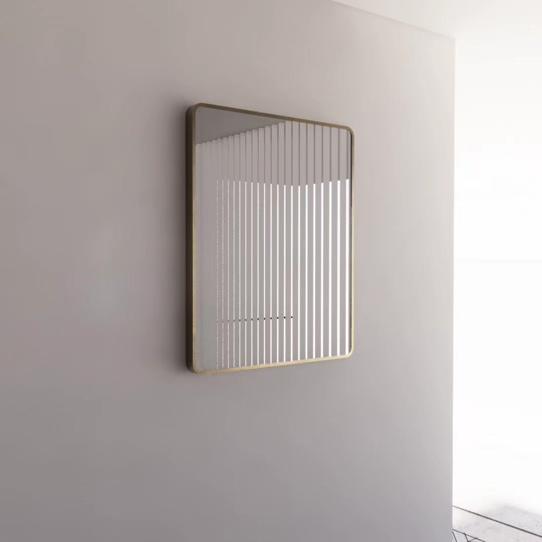 ABS Framed Rectangle Mirror Gold