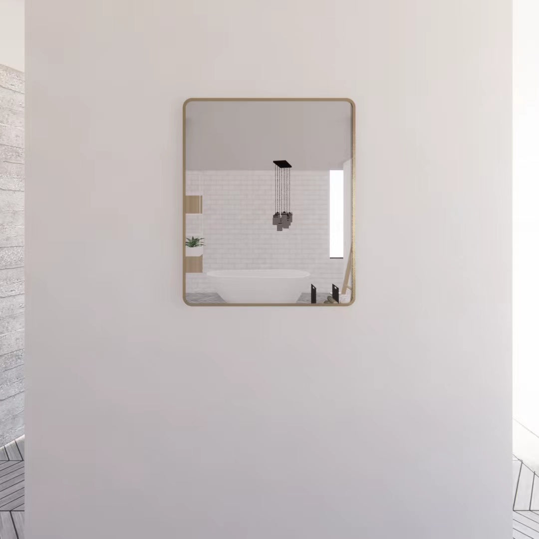 ABS Framed Rectangle Mirror Gold
