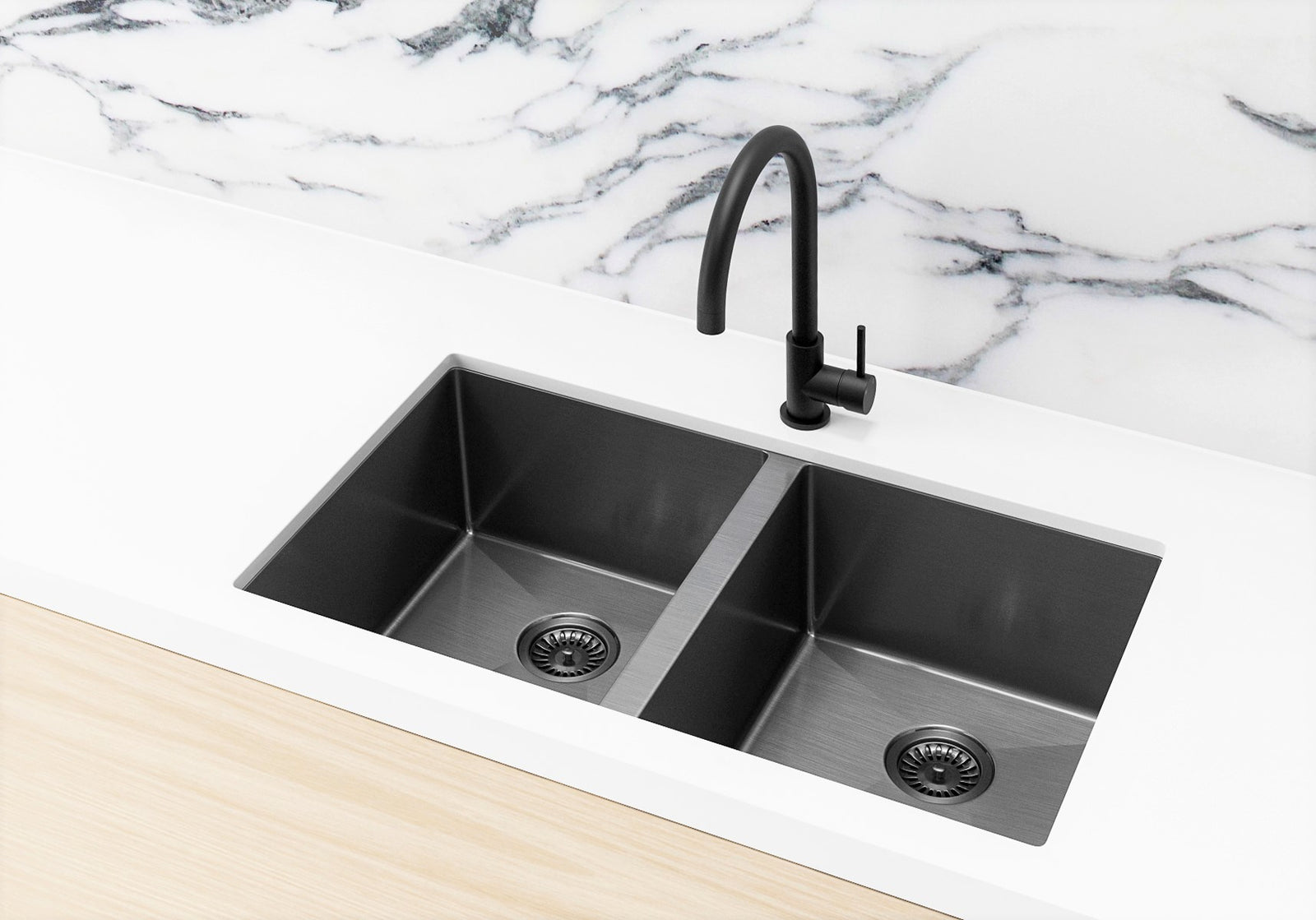 Meir Double Bowl Sink MKSP-D760440-GM