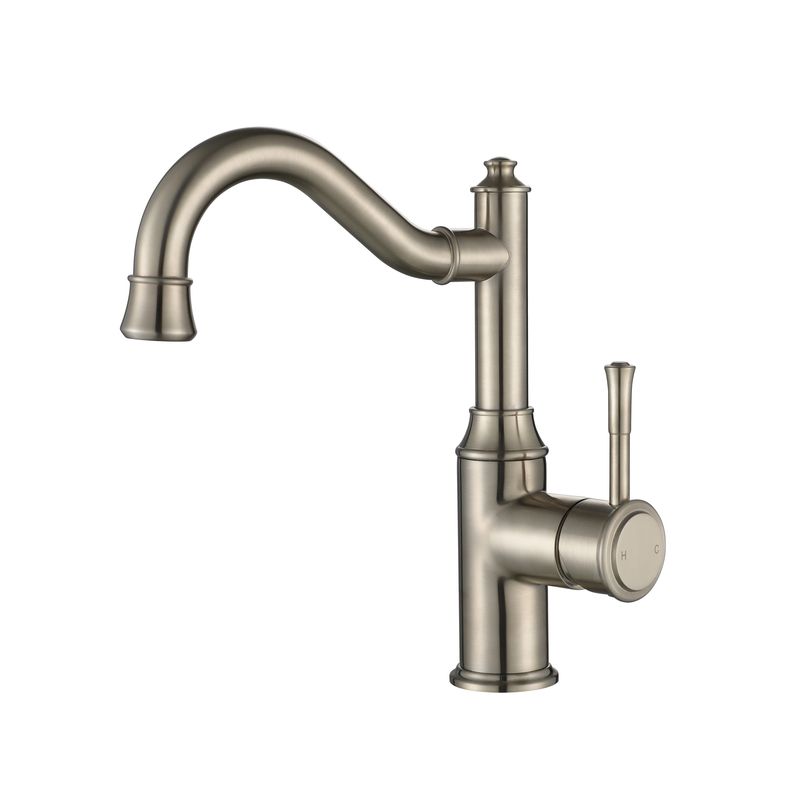 Modern National Montpellier High Rise Basin Mixer Brushed Nickel MON002-1BN