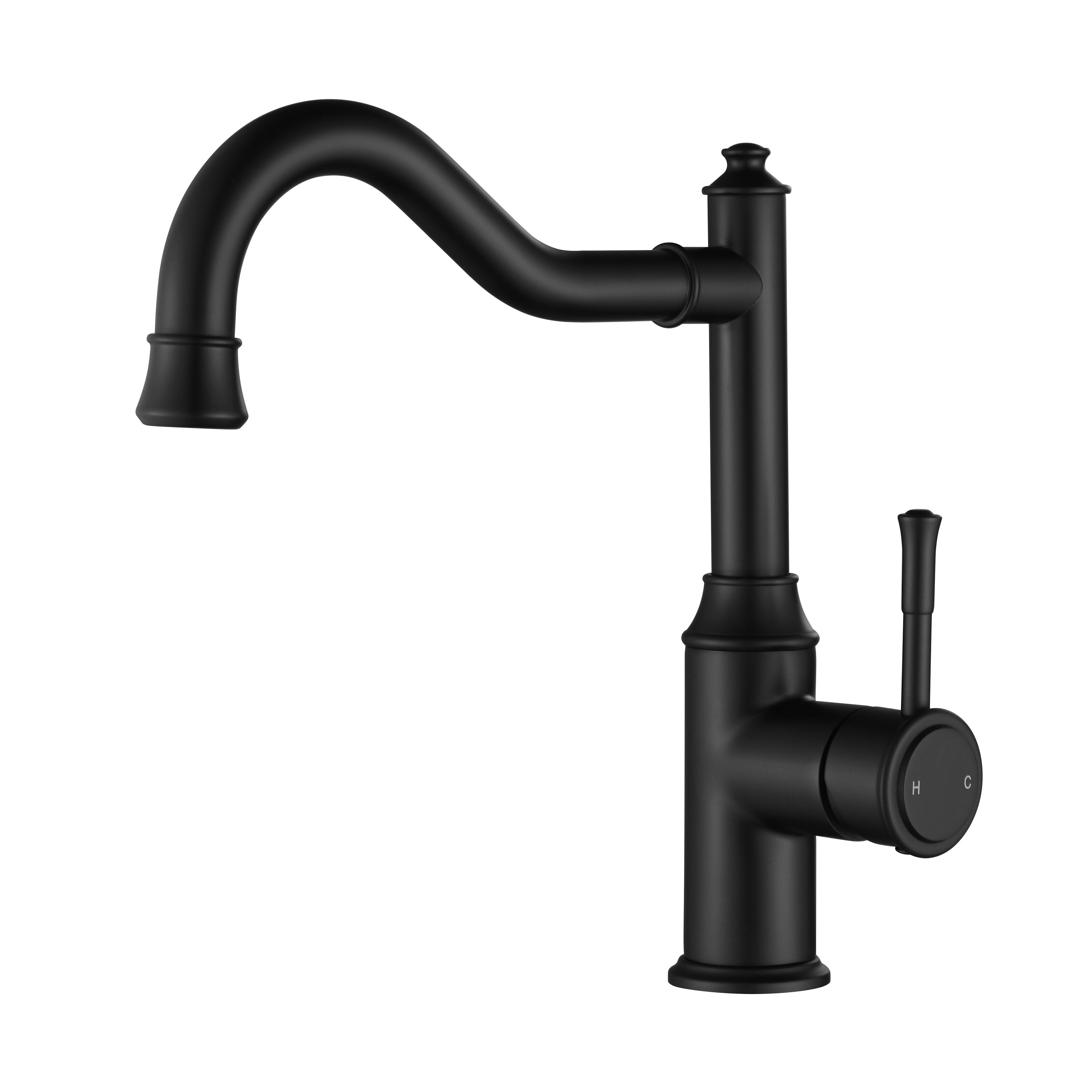 Modern National Montpellier High Rise Basin Mixer Matte Black MON002-1BK