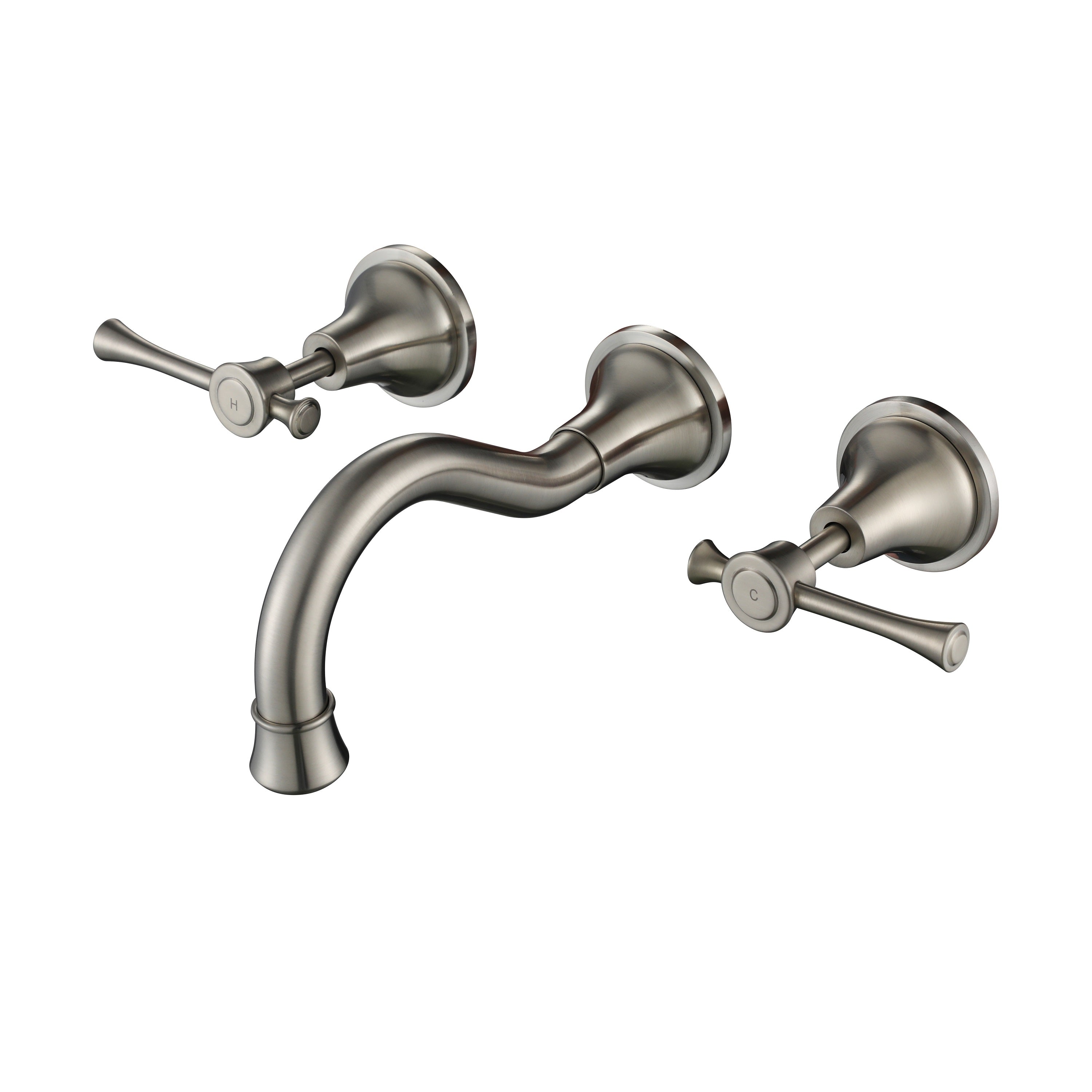 Modern National Montpellier Wall Bath Set Brushed Nickel MON007BN