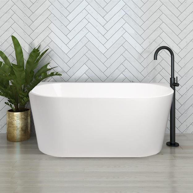 Cassa Design Auris 1700mm Back to Wall Bath Matte White BT-AU1700M