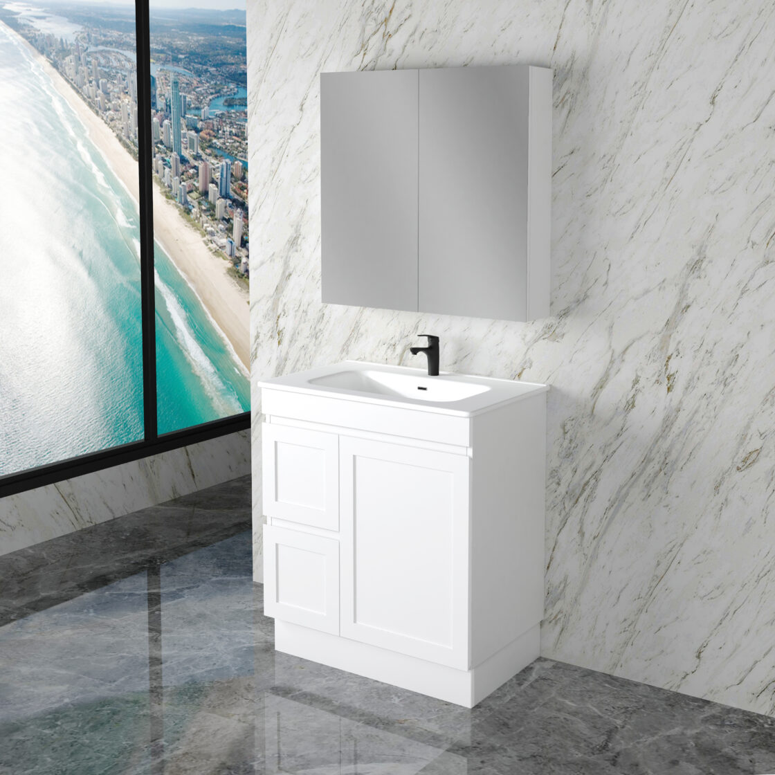 Miami 750mm Floor Standing Vanity Matte White