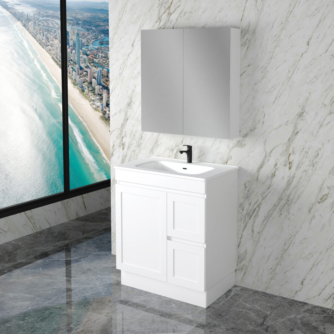 Miami 750mm Floor Standing Vanity Matte White