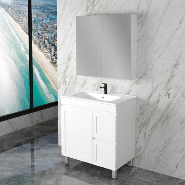 Miami 750mm Floor Standing Vanity Matte White