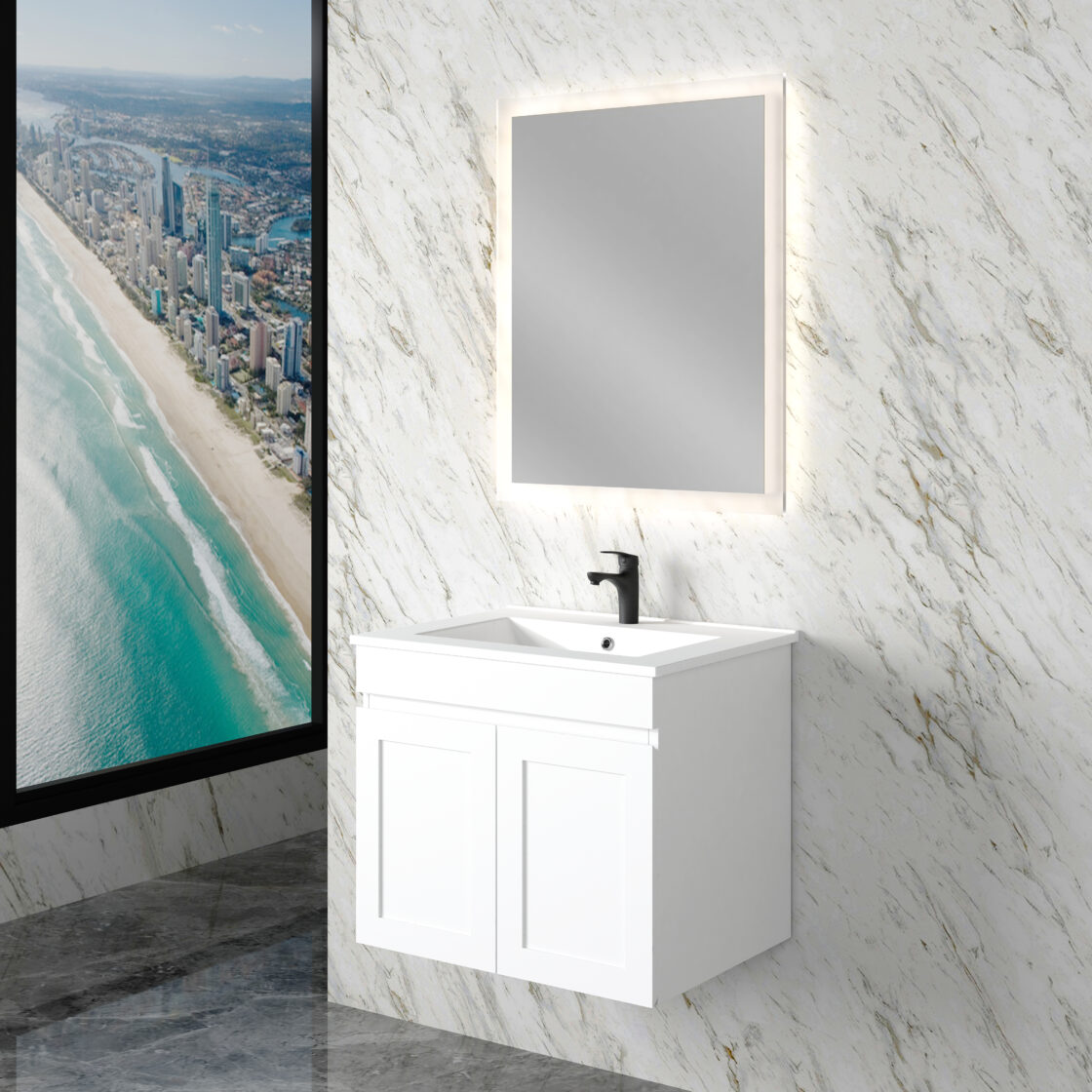 Miami 600mm Wall Hung Vanity Matte White