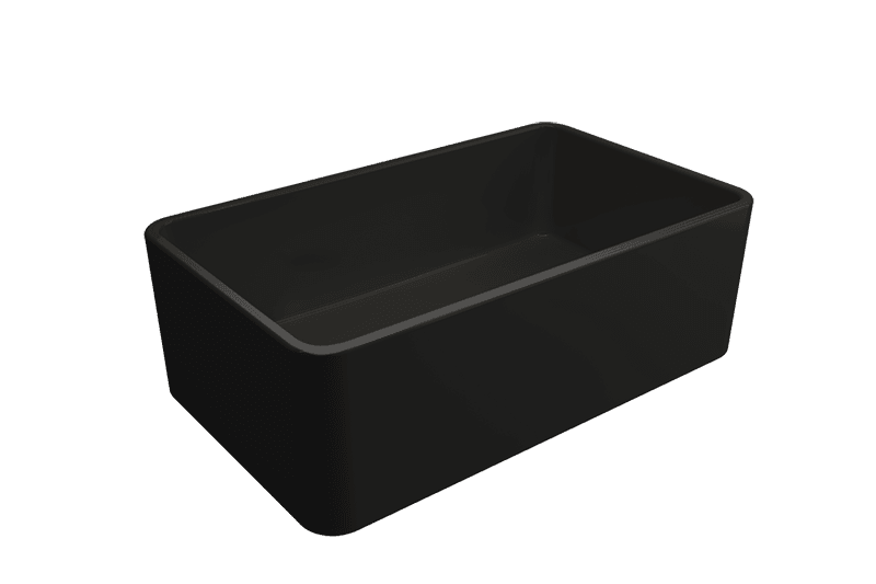 Turner Hastings Novi 75 x 46 Fine Fireclay Butler Sink Matte Black NO75FS-MB