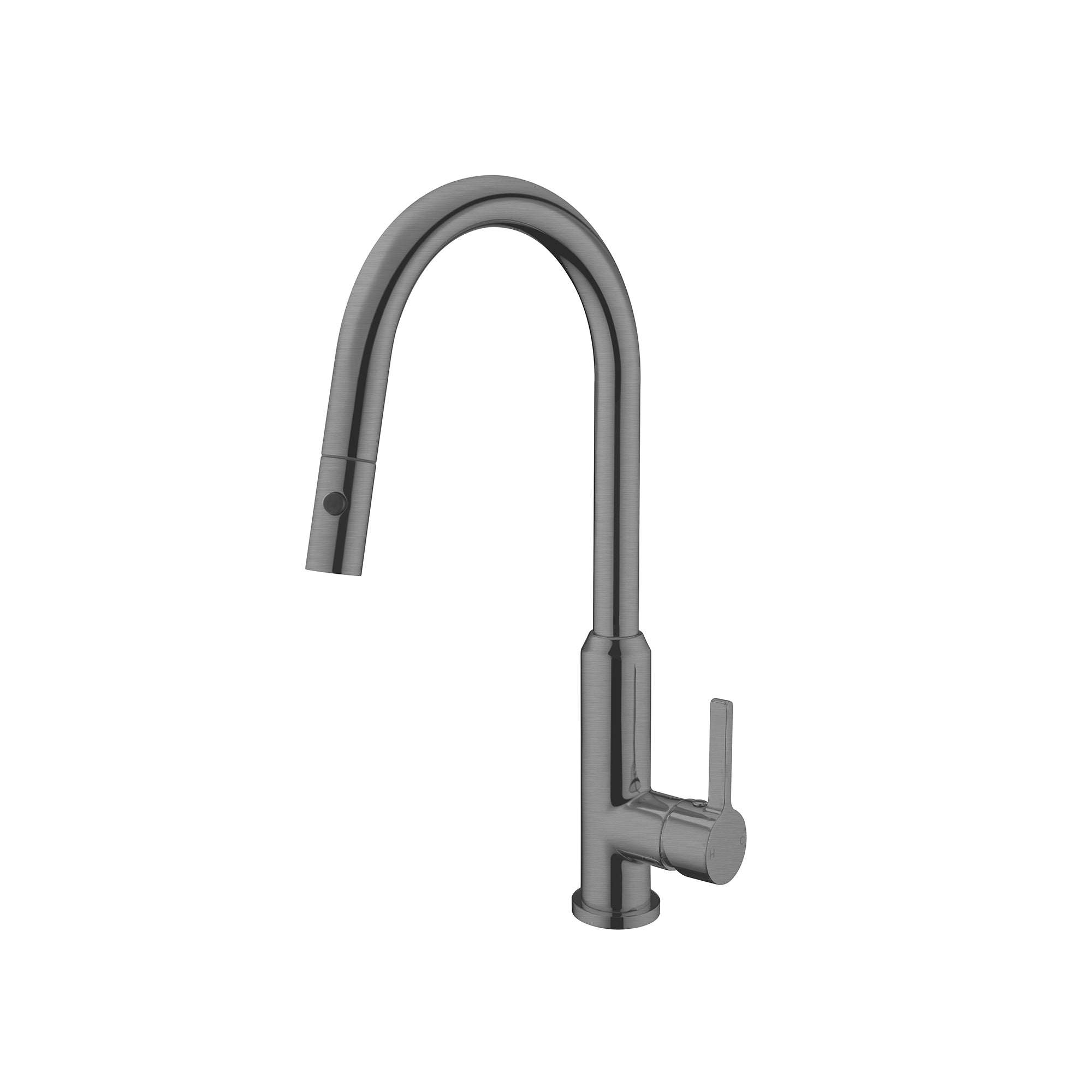 Nero Pearl Gooseneck Pullout Sink Mixer with Vegie Spray Gun Metal NR231708GM