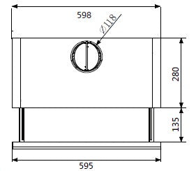 Kleenmaid 60cm Slideout Hood RHSOR61