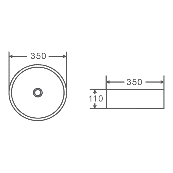 Unicasa Sasso Counter Top Basin Touchline White SA-34-TW