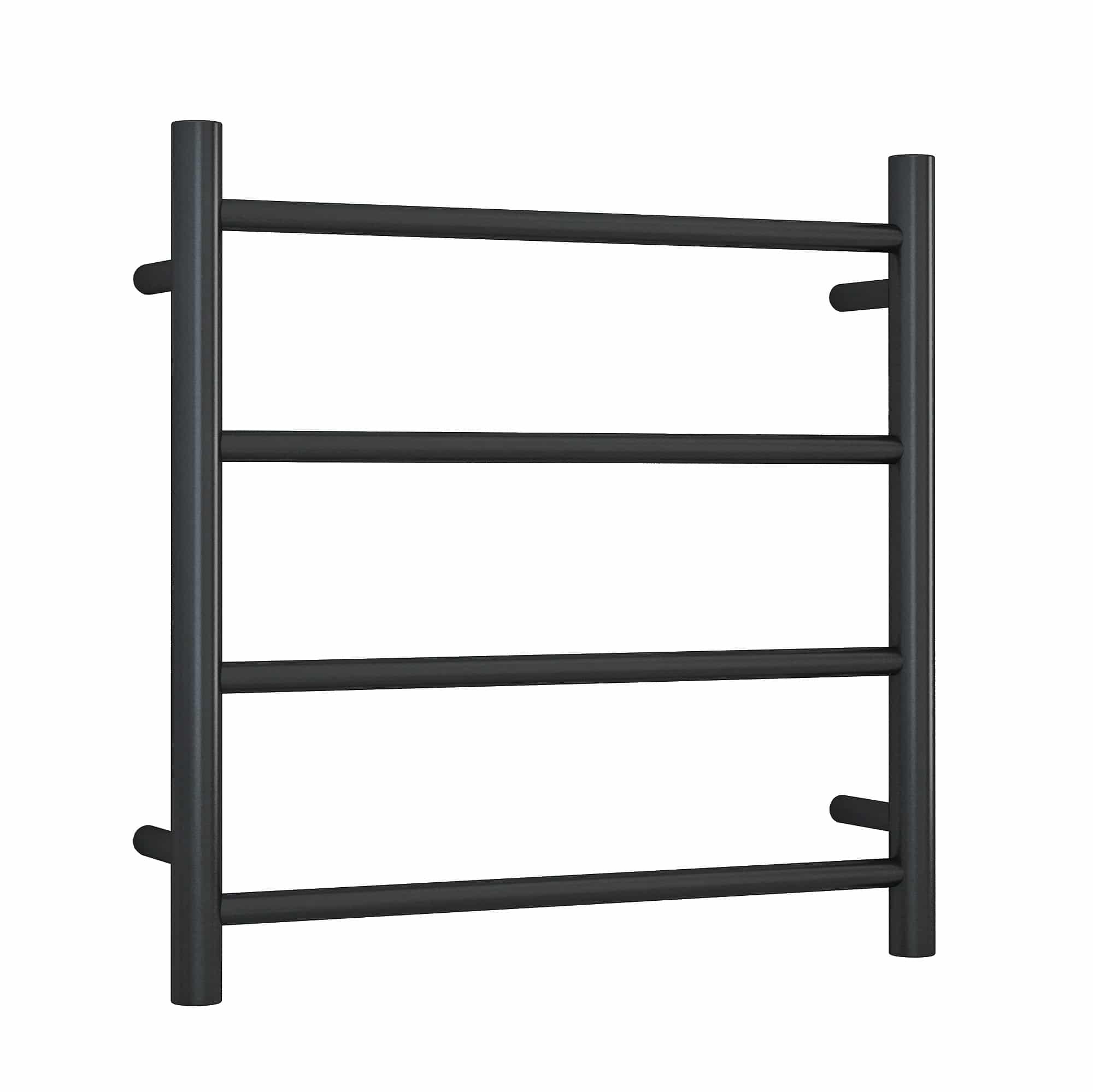 Thermogroup Straight Round 4 Bar Heated Towel Ladder Matte Black SR25MB