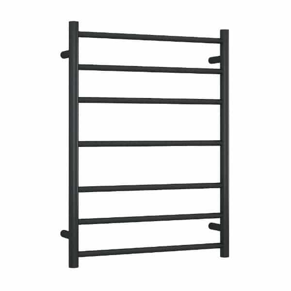 Thermogroup Straight Round 7 Bar Heated Towel Ladder Matte Black SR4412B