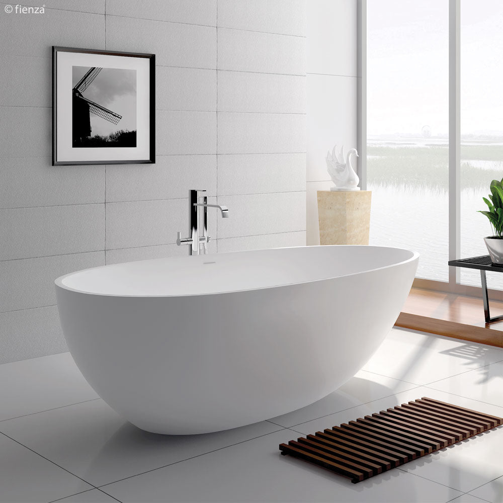 Fienza 1500 Freestanding Matte White Stone Bath ST03-1500