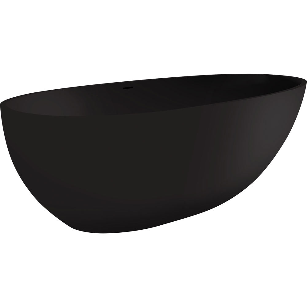 Fienza 1700 Freestanding Matte Black Stone Bath ST03-MB