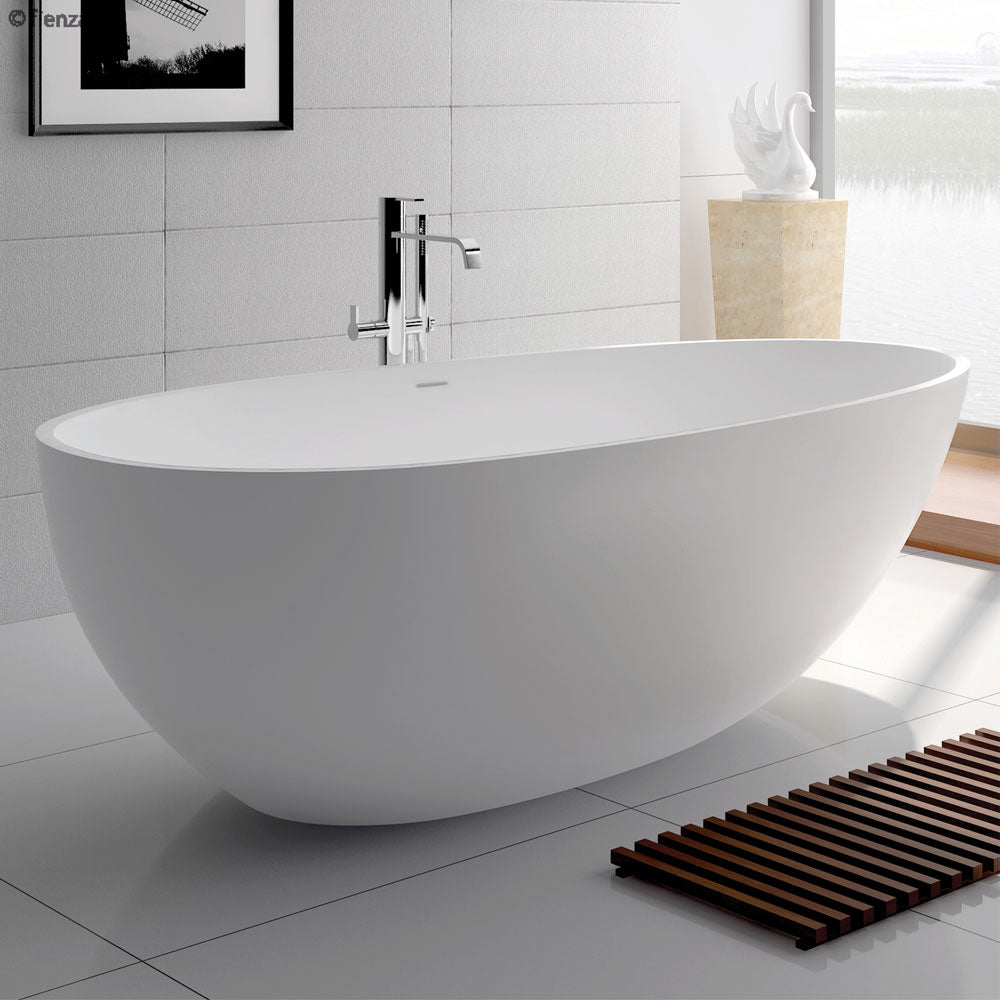 Fienza 1685 Freestanding Matte White Stone Bath ST03
