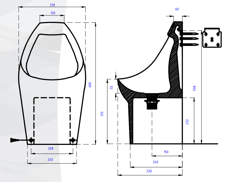 Falcon Flax Urinal ST2255