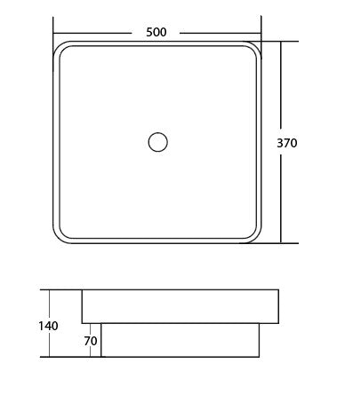 Stella Square Semi-Inset Basin