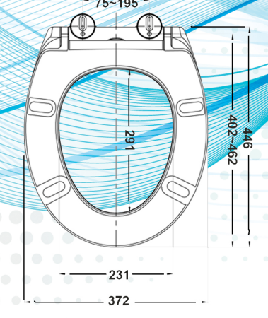 Haron Miami Oval Soft Close Toilet Seat TS-1900