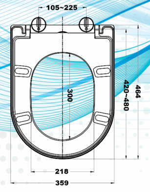 Haron Dune D-Shape Soft Close Toilet Seat TS-2100