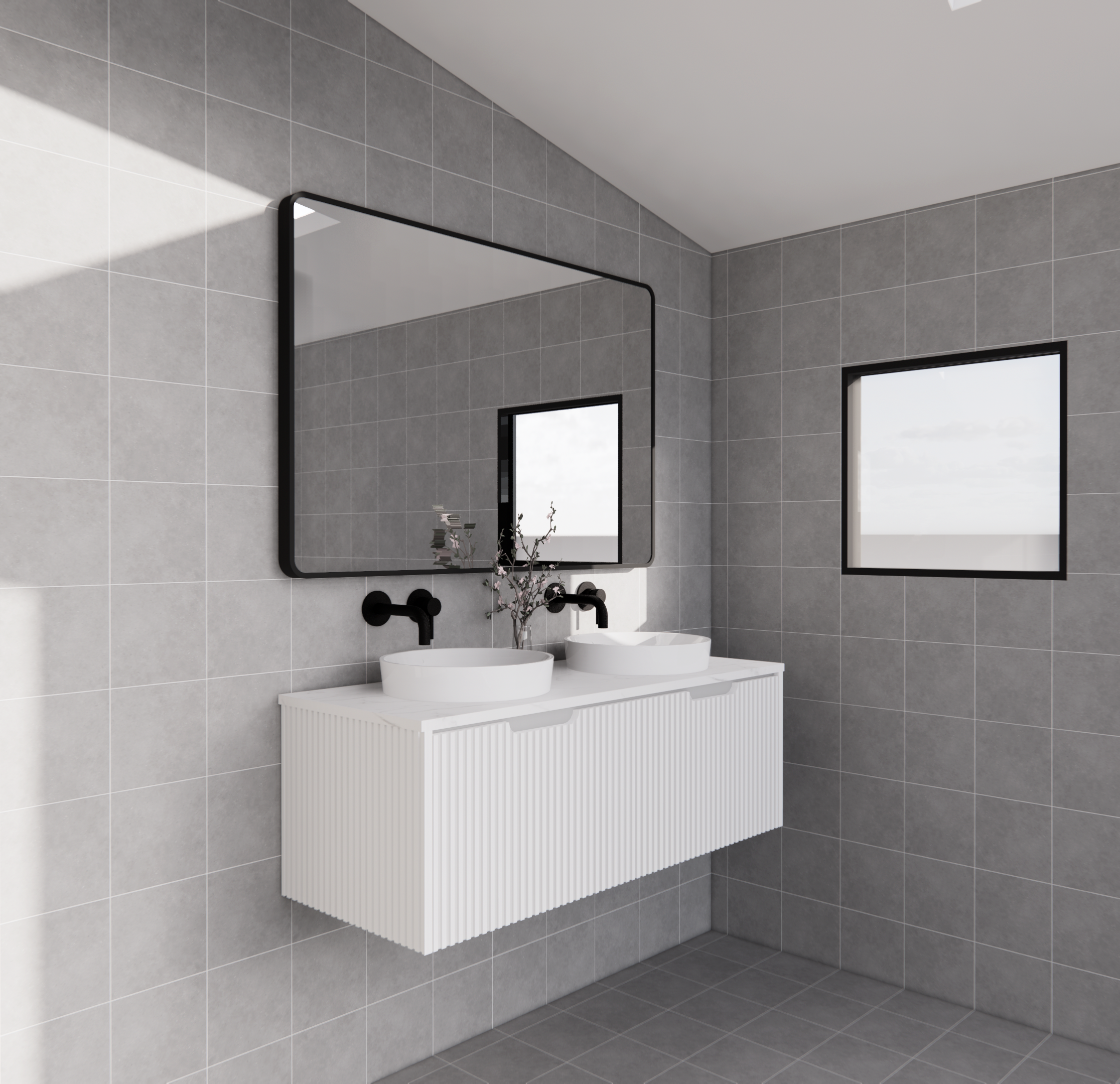 Vienna Matte White Wall Hung Vanity