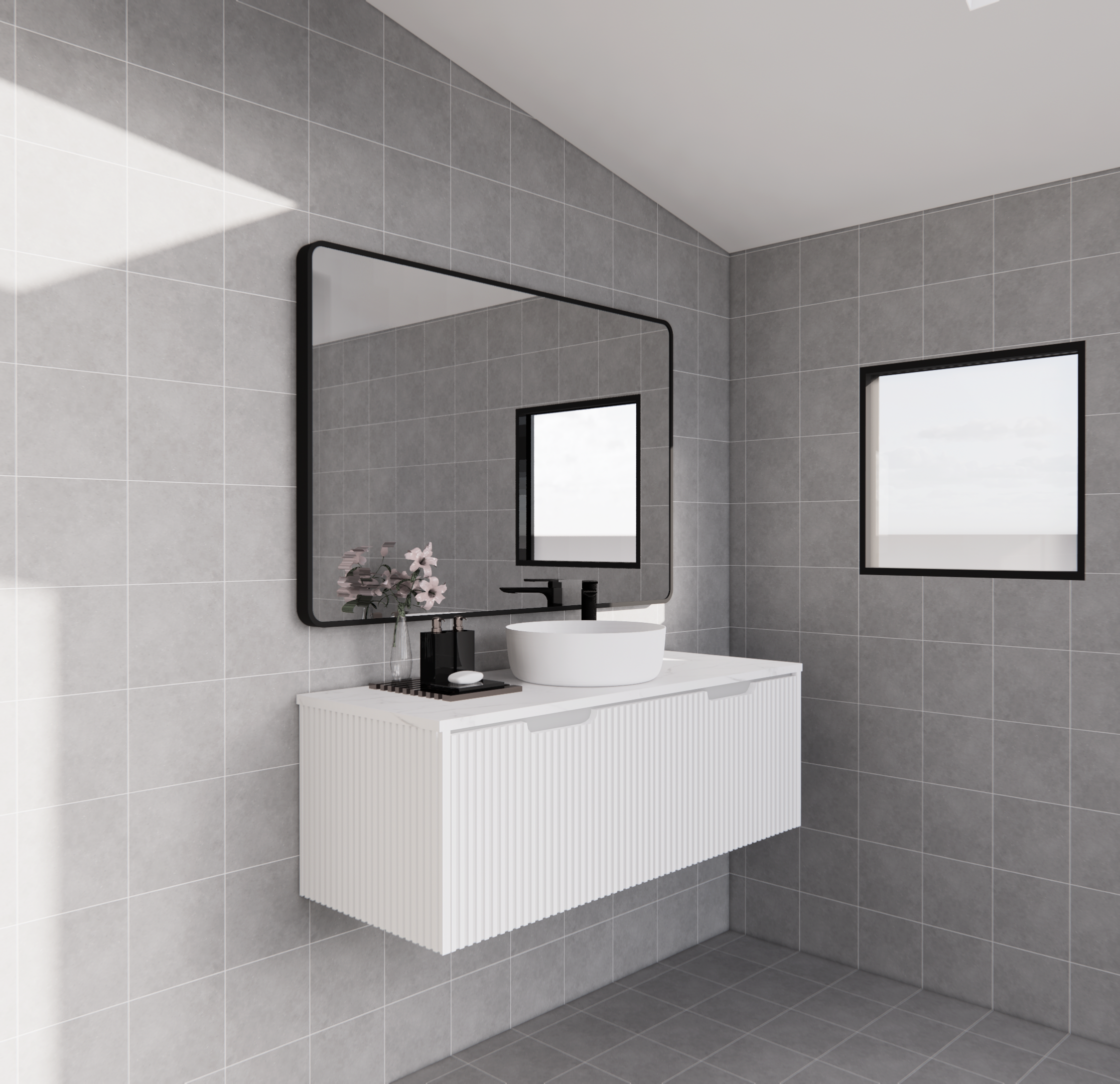 Vienna Matte White Wall Hung Vanity